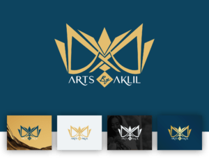 The crown-shaped logomark, derived from the majestic reflection of the letter "A," proudly signifies the brand's commitment to craftsmanship, elegance, and a truly regal experience. The sleek and stylized crown serves as a testament to Arts By Aklil's dedication to delivering products that make every wearer feel like true royalty.